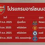 ตารางการแข่งอาร์เซนอล